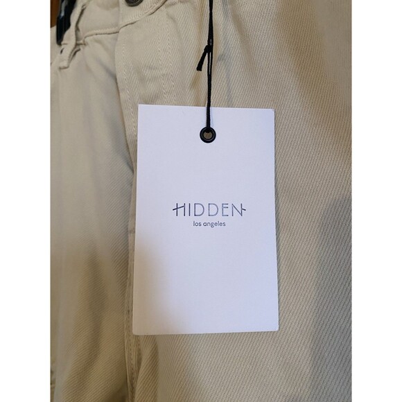 Women’s Hidden Tracey Sz 31 Cream Straight Distressed Button Fly High Rise Jeans - Picture 3 of 12